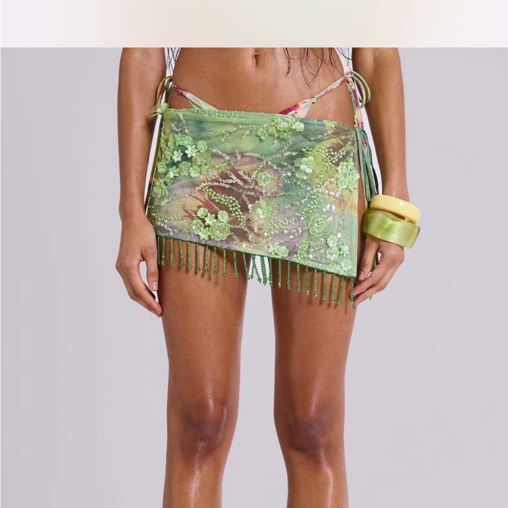 Jaded London Green Sequin Mini Skirt Never Worn with Tags